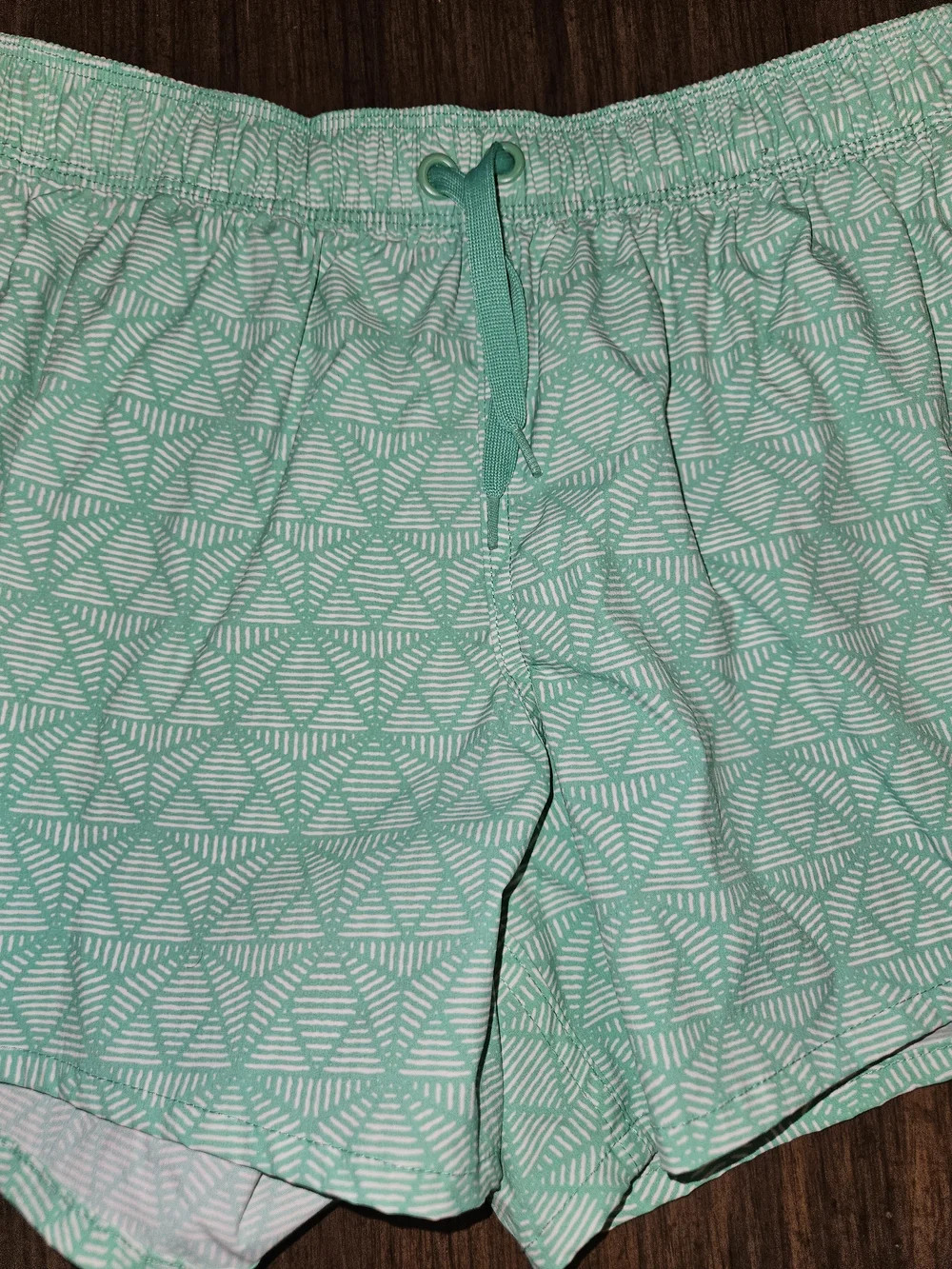 Lauren James Mint Geometric Athletic Shorts